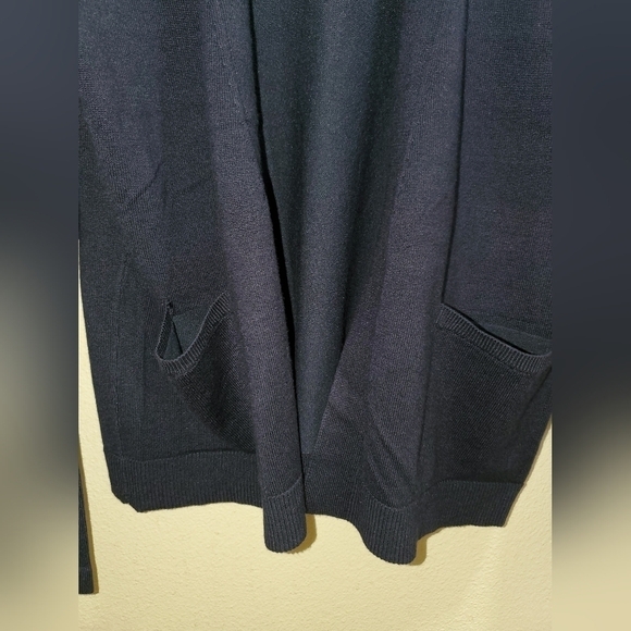 Chloe & Jasmine Diamond Sleeved Navy Blue Cardigan - Picture 5 of 14